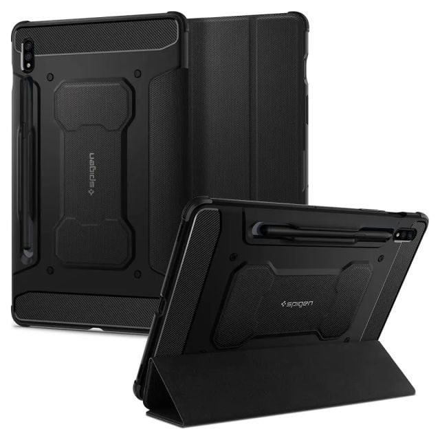 Spigen Rugged Armor Pro Galaxy Tab S8/S7 Kılıf Black