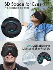 LC-dolida 3D Uyku Maskesi - Bluetooth Kablosuz Müzik - Zarif Siyah