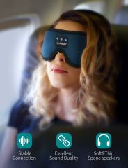 LC-dolida 3D Uyku Maskesi - Bluetooth Kablosuz Müzik - Lacivert