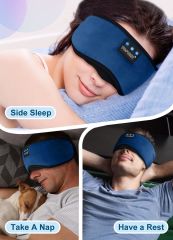 TOPOINT Uyku Kulaklıkları Bluetooth Uyku Maskesi - Lacivert