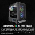 Thermaltake Mid Tower E-ATX Temperli Camlı Bilgisayar Kasası Black Ceres 300