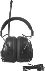 PROTEAR Bluetooth AM FM Radyo Kulaklıklar, 25dB Kulak Koruma - Siyah