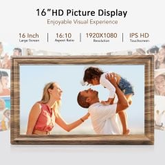 Canupdog Dijital Fotoğraf Çerçevesi 16 Inc Büyük - 32GB Depolama