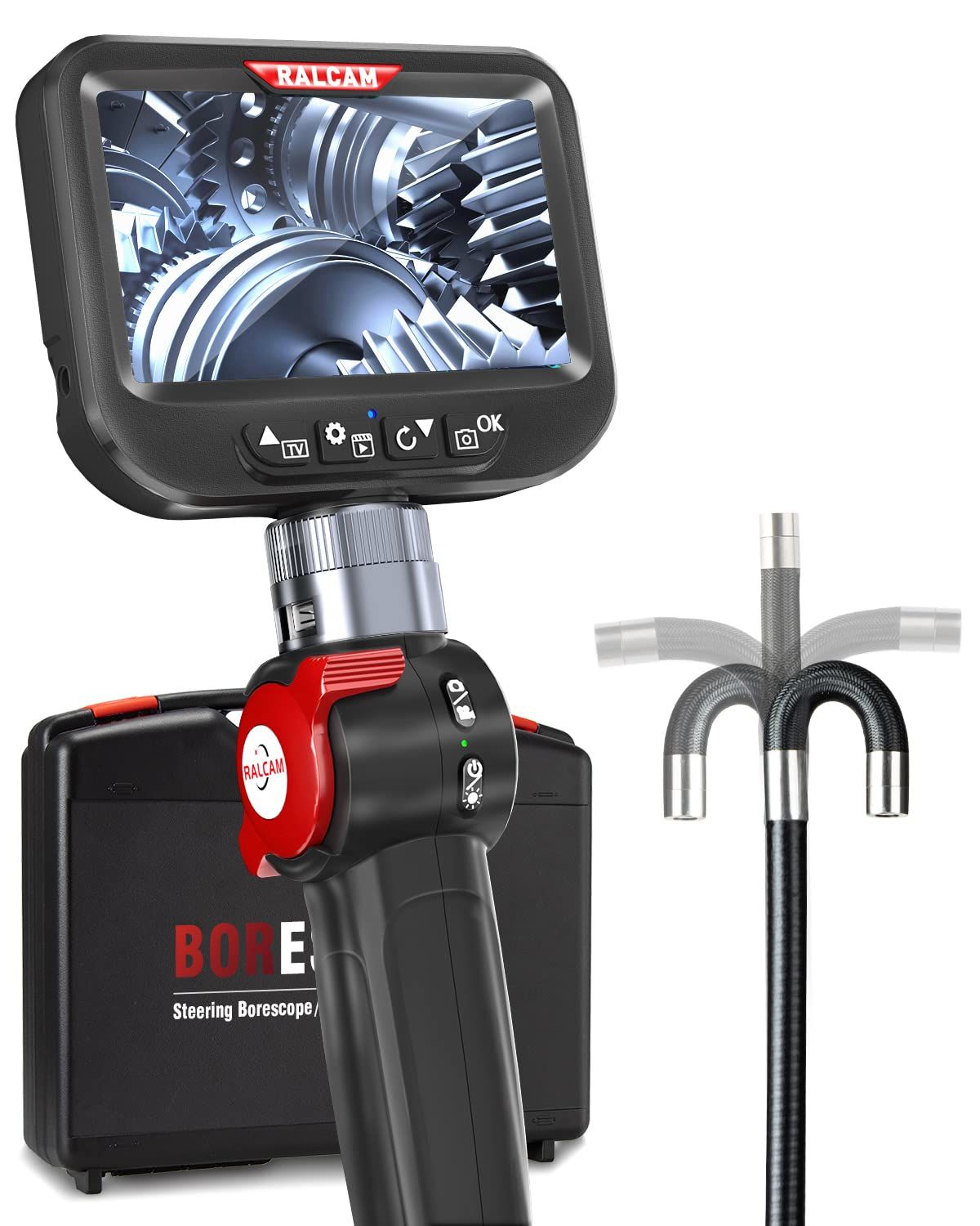 Ralcam 4.3 Inc LCD Ekran, 6.2mm Eklemli Borescope Muayene Kamerası - 2m