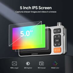 DEPSTECH 5'' IPS Ekranlı Çift Lens İnceleme Kamerası 5.0MP - 3m