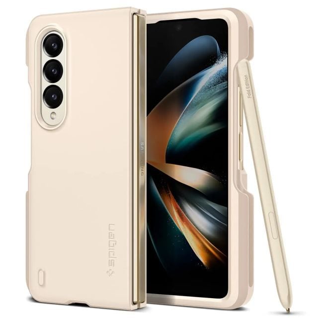 Spigen Thin Fit P Galaxy Z Fold 4 Kılıf Pearled Ivory