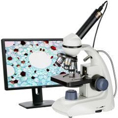 AmScope M170C-E 40X-1000X Çift LED Taşınabilir Bileşik Mikroskop