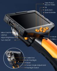 Teslong Üçlü Lensli Profesyonel Endoskop Kamerası - 5 Inc IPS Ekran - 5m Kablo