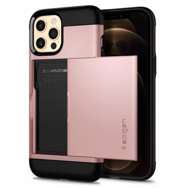 Spigen Slim Armor CS iPhone 12 & 12 Pro Kılıf Rose Gold