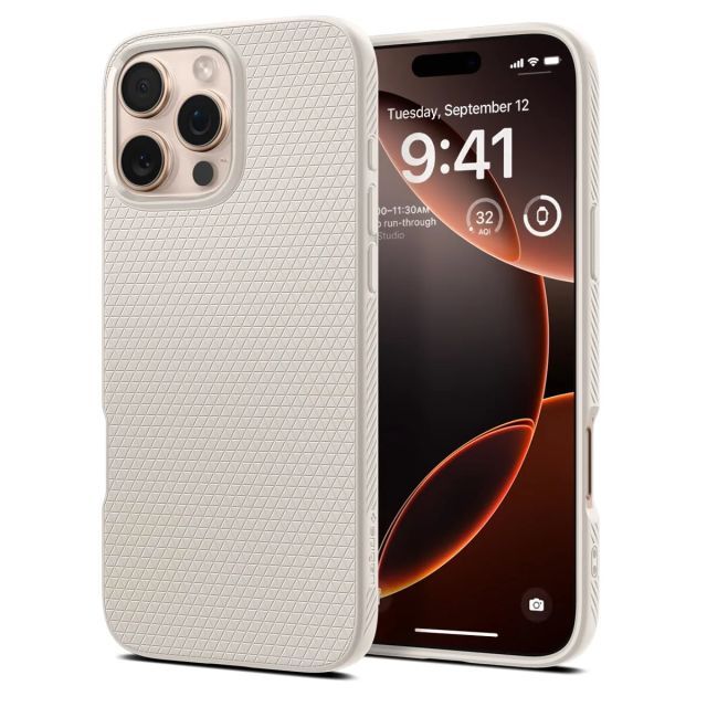 Spigen Liquid Air [Askeri Düzey Koruma] iPhone 16 Pro Kılıf iPhone 16 Pro Natural Titanium