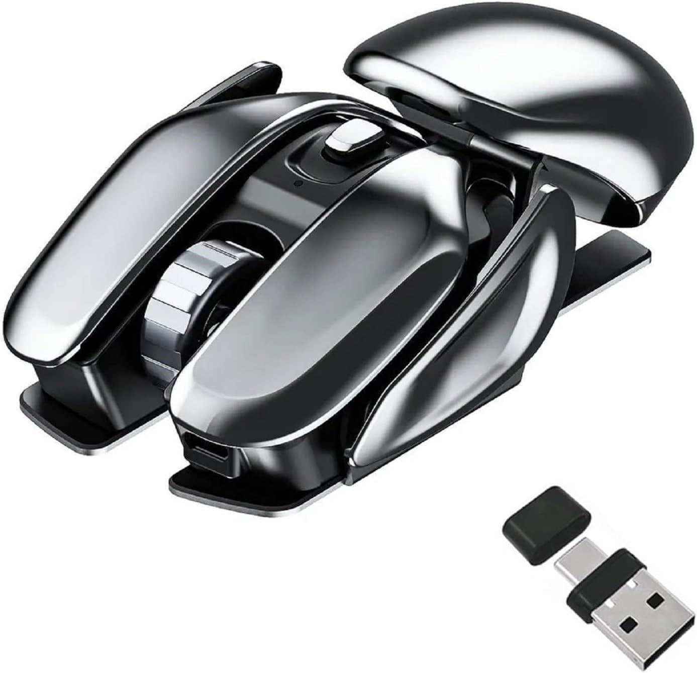 Dancesoul Benzersiz Görünümlü Sessiz Kablosuz Mouse USB ve Type-C Şarjlı