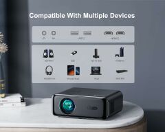 WiMiUS P62 1080P Dış Mekan Film Projektörü - WiFi 6 Bluetooth 5.2 - 4K