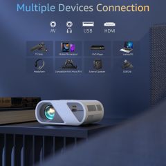 Roconia 5G WiFi Bluetooth Video Projektörü - Tripod ve Ekran Dahil