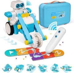 WhalesBot B3 Pro Kodlama Robotu 4+ Yaş Çocuklar İçin 24'ü 1 Arada Robotik Kit