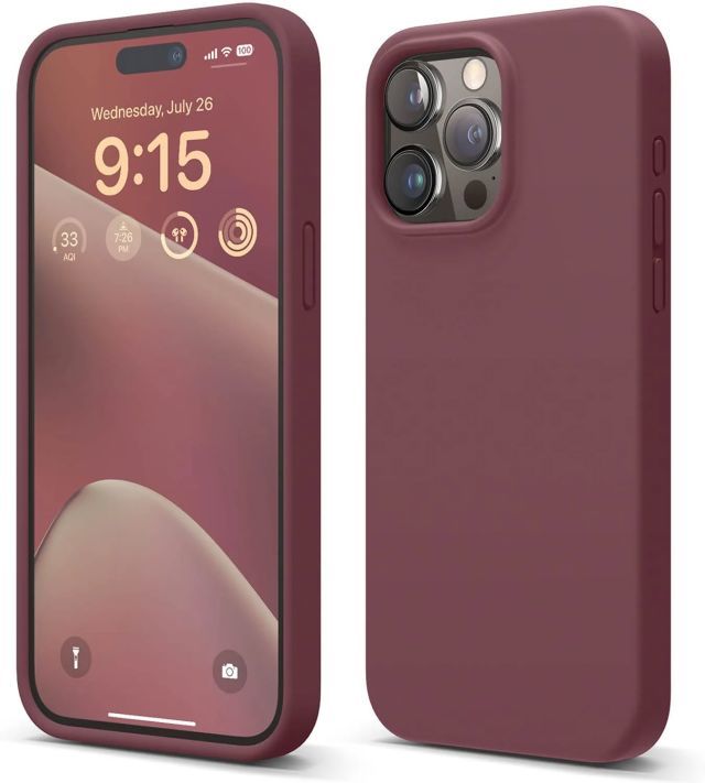 elago iPhone 15 Pro Max ile Uyumlu Liquid Silikon Kılıf Bordo