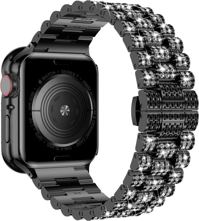 İiteeoloji Uyumlu Apple Watch Kordonu Black 46mm