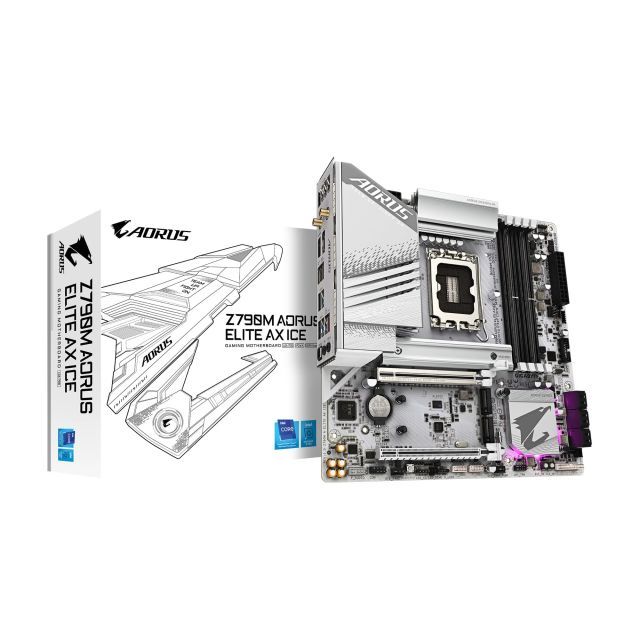 GIGABYTE Z790 AORUS Elite AX Oyun Anakartı Z790M AORUS ELITE AX ICE