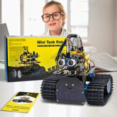 KEYESTUDIO Mini Tank Robot V2 Arduino için Akıllı Araç Kiti