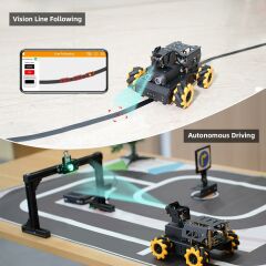 LewanSoul AI Vision Raspberry Pi Robot Araç Kiti, TurboPi Kodlama Robotu