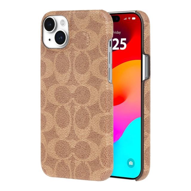 Coach iPhone 15 Plus Kılıf Taba Rengi Tan