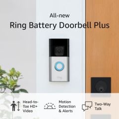 Ring Battery Doorbell Plus Baştan Sona HD+ Video, Hareket Algılama