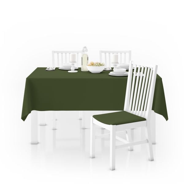 Orta Yeşil Duck Bezi Masa Örtüsü - DRY 3366