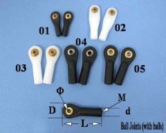 Ball Link Set Ø3xL32mm (2 adet) M3x14 Vida ve Somun Dahil