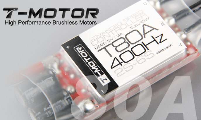 T-Motor T80A 400 Hz ESC 2-6S 3A/5V Bec Fırçasız Motor Sürücü