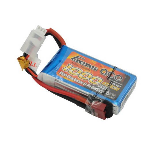 Gens Ace 7.4v 1000mah 25C 2S LiPo P1309