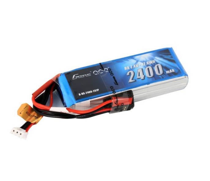 Gens Ace 7.4v 2400mah 2S TX/RX LiPo Pil 17.8Wh