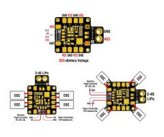 PDB XT60 W/ BEC 5V & 12V  Güç Dağıtım Kartı