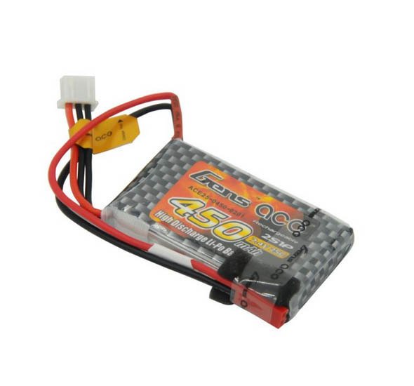 Gens Ace 7.4v 450mah 25C 2S LiPo