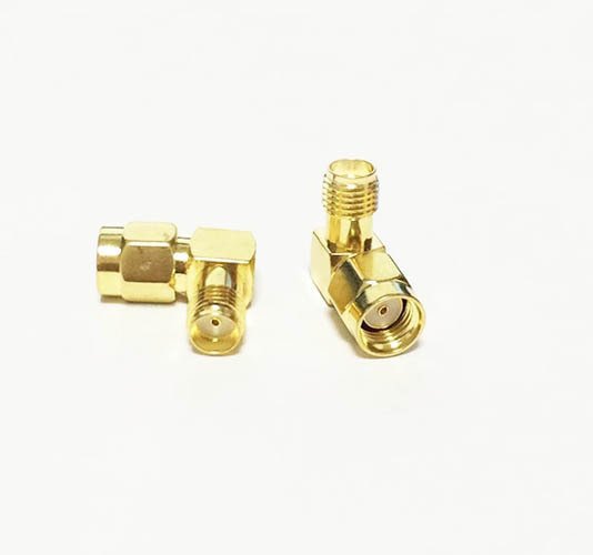 RP-SMA Male Plug switch SMA Female Jack RF Coax Adapter Convertor Right Angle Goldplated