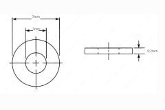 Shim 5x7x0.2 mm (4 Adet)