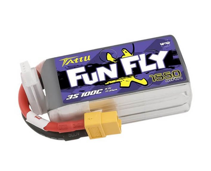 Batteria Lipo Gens Ace Tattu Funfly 1800 MAh 14.8V 100C 4S1P Con Connettore XT60
