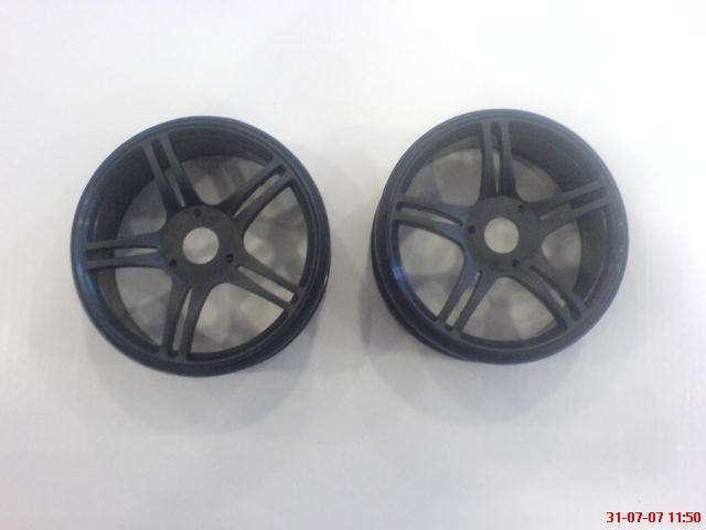 1/8 5-Spock Wheel Black 1/8 Rc Jant Hex 17mm (2 Adet)