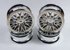 12Y-Spoke Chrome Wheel G:24mm 1/10 Rc Jant Hext 12mm (4 adet)