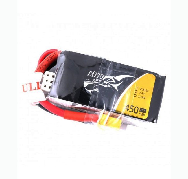 Gens Ace 7.4v 450mah 75C 2S LiPo