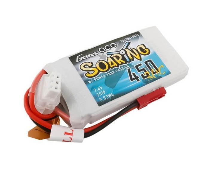 Ace Soaring 7.4V 450mah 30C 2S LiPo Pil