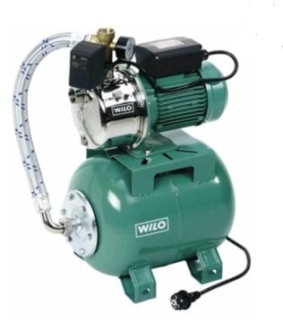 Wilo HWJ 50L 202M  Yatay Tanklı Hidrofor Motor Gücü : 0,65 Kw