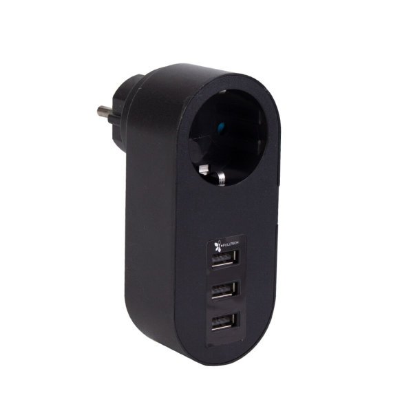 1 Priz 3XUSB 2500W 10A Akım Korumalı Priz