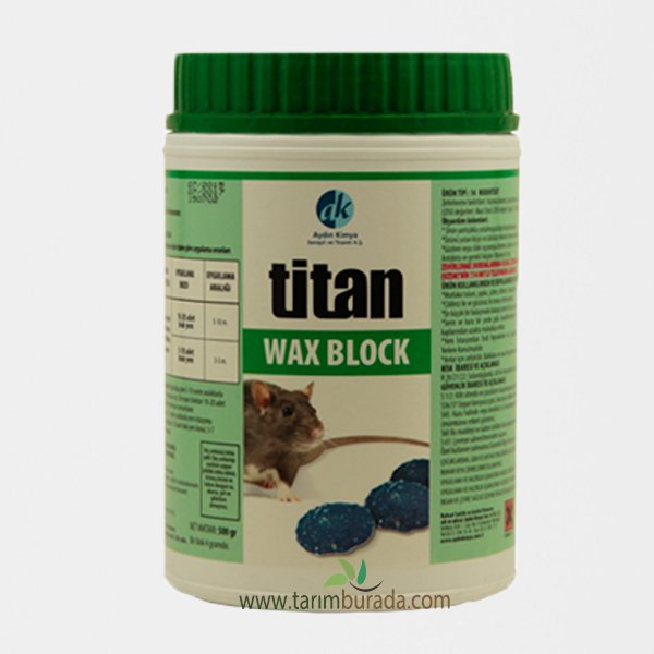 Titan Wax Block 4 gr'lık Blok Fare Zehiri 500 Gr