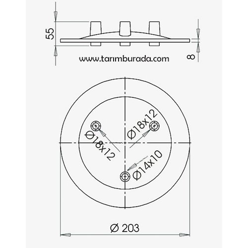 Güğüm Kapak Düz Model 30 Litre