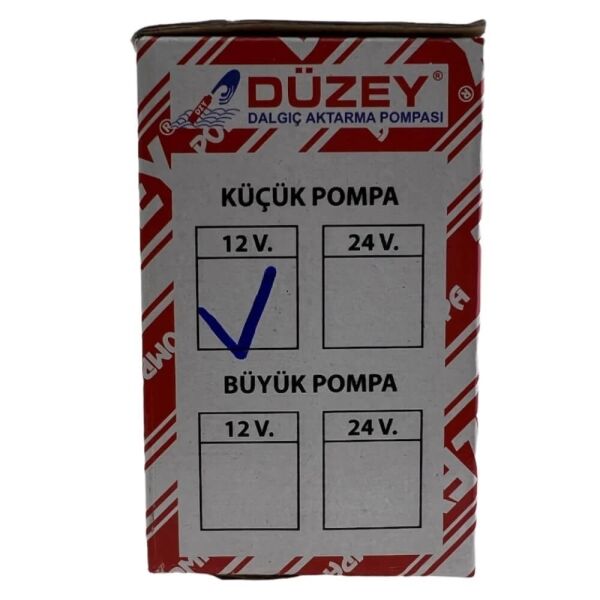 Düzey Alüminyum Gövde Küçük Dalgıç Transfer Pompası 12 Volt