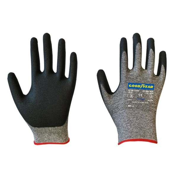 Gloves Goodyear Mp1 Finger Coated Gloves Black