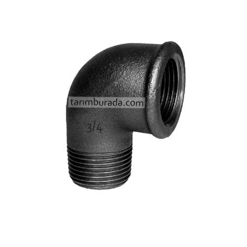 Kuyruklu Dirsek Siyah 3/4