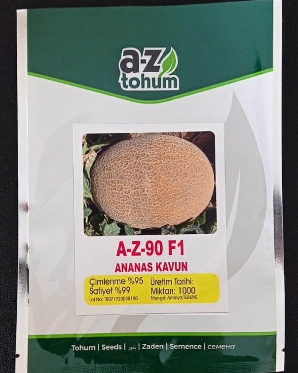 A-Z 90 Ananas Tip Kavun Tohumu F1  1000 Çekirdek