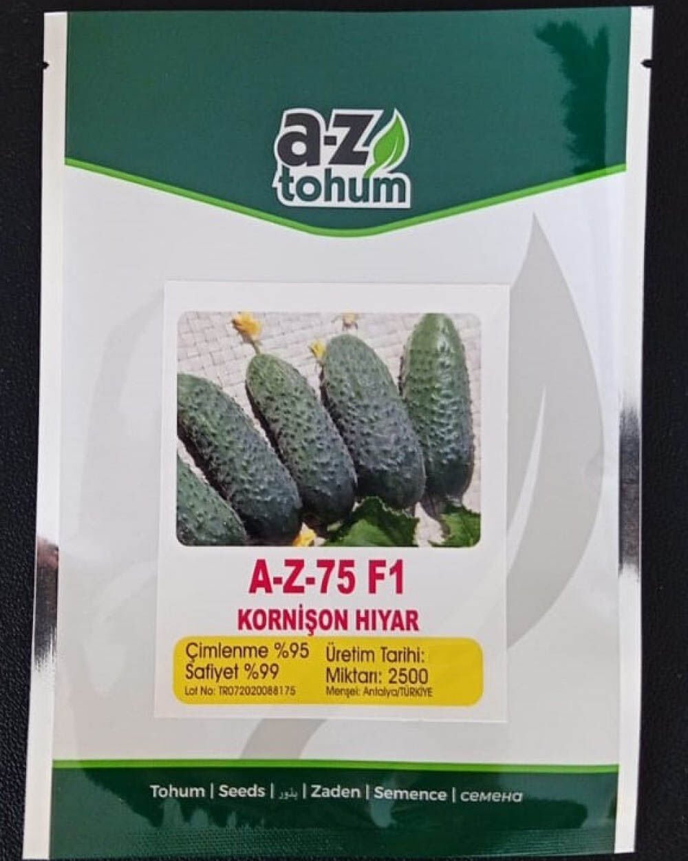 Turşuluk Kornişon Hıyar  Tohumu A-Z  75 F1  2500 Adet
