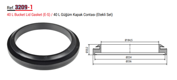 Güğüm Kapak Contası 40 Lt.