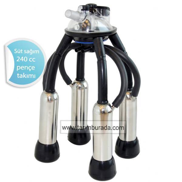 Krom Süt Sağım Takımı 240 cc